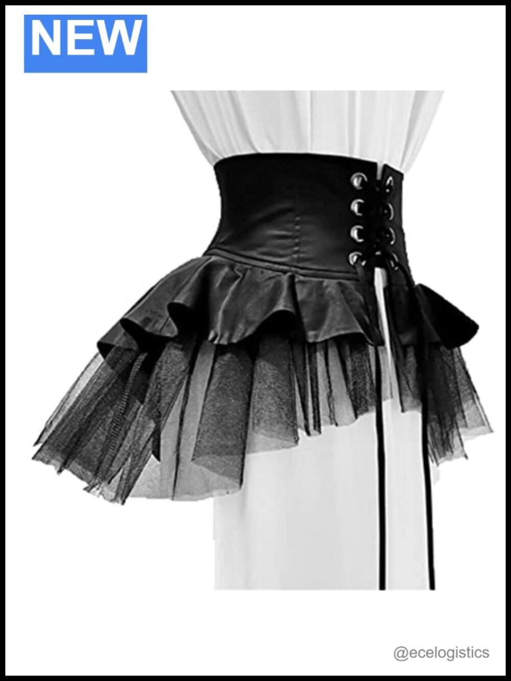 Steampunk Gothic Ruffle Overskirt Tutu